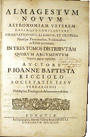 frontispice de l'almagestum novum de Riccioli