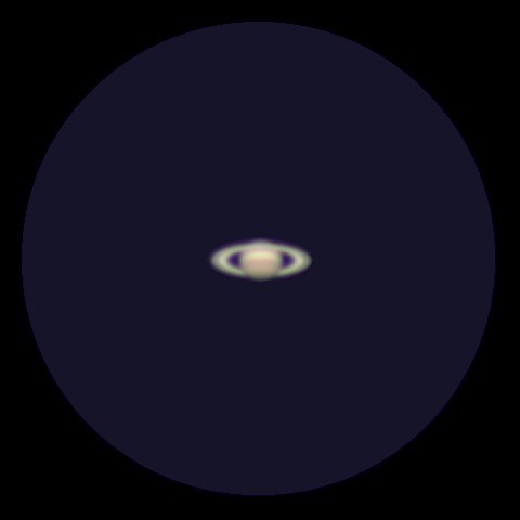 Simulation des aberrations chromatiques de l'image de Saturne