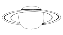 dessin de Saturne par Herschel reproduit dans les Philosophical Transactions de 1806