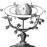 dessin de la maquette de Saturne de l'académia del cimento, dans une copie de la lettre de Borelli à Léopold de Médicis