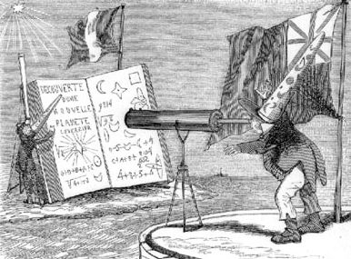 caricature d'Adams et  Le Verrier